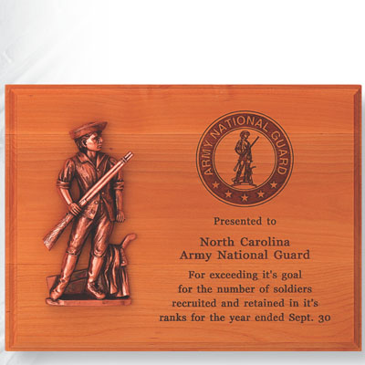 Alder Minuteman Plaque (9"x12")